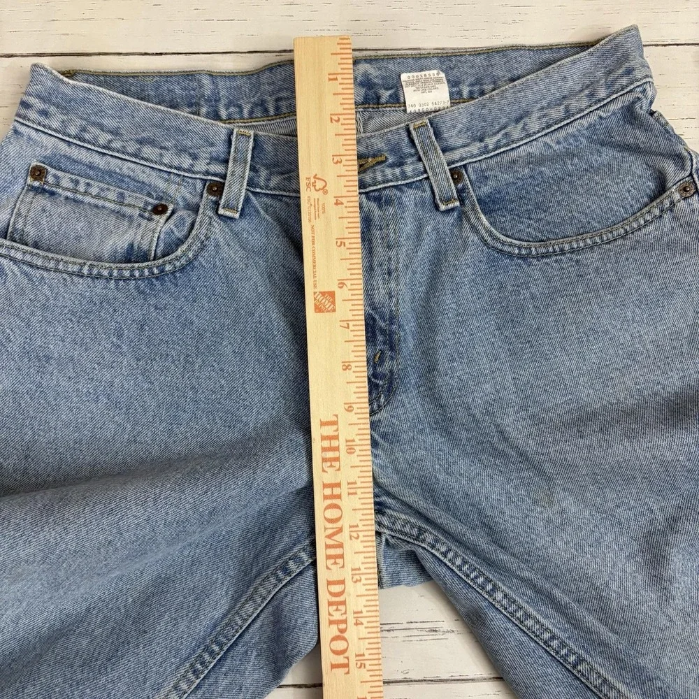 Vintage Levi's 550 Relaxed Tapered Jeans Student Fit 10 Husky 33X28 Light Wash